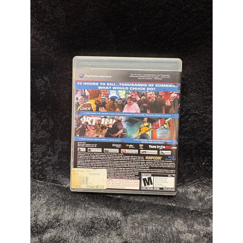 Dead Rising 2 Sony PlayStation 3 PS3 Capcom Zombie Action Adventure Game CIB